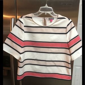 Vince Camuto Striped Blouse Sz L